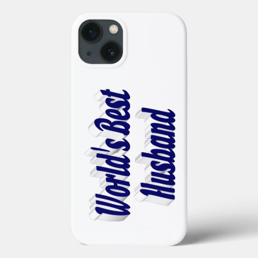 Man met donkerblauwe tekst iPhone hoesje (Achterkant)