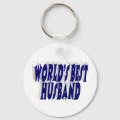 Man met donkerblauwe tekst sleutelhanger (Voorkant)