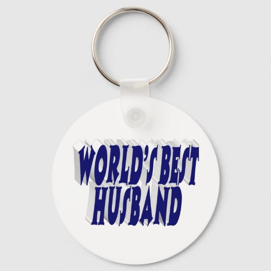 Man met donkerblauwe tekst sleutelhanger (Voorkant)