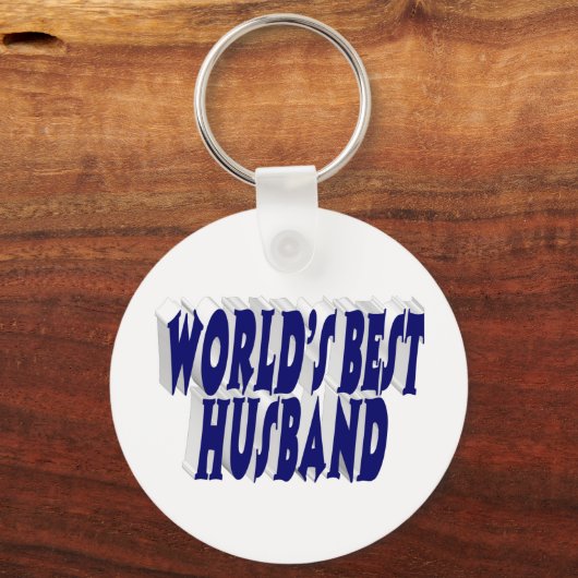 Man met donkerblauwe tekst sleutelhanger (Achterkant)