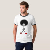 Man met een afro t-shirt (Voorkant volledig)