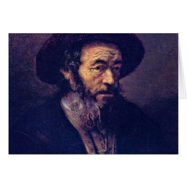 Man met een baard. Door Follower of Rembrandt (Voorkant Horizontaal)