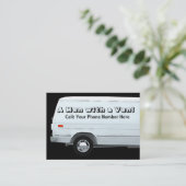 Man met een bestelwagen / profielkaart visitekaartje (Staand voorkant)