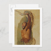 Man met een Boa Constrictor, Studie naar ' Briefkaart (Voorkant / Achterkant)