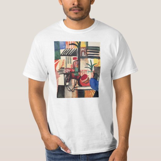 Man met een ezel tegen August Macke T-shirt (Voorkant)
