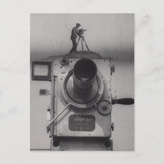 Man met een Filmcamera (1st Schot) Briefkaart (Voorkant)