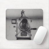 Man met een Filmcamera (1st Shot) Muismat (Met muis)