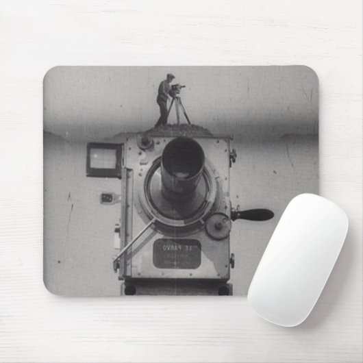 Man met een Filmcamera (1st Shot) Muismat (Met muis)