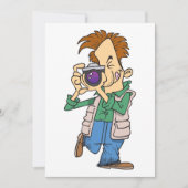 Man met een fotouitnodiging kaart (Voorkant)