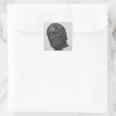 Man met een gebroken neus, 1865 vierkante sticker (Tas)