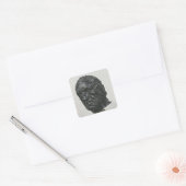 Man met een gebroken neus, 1865 vierkante sticker (Envelop)