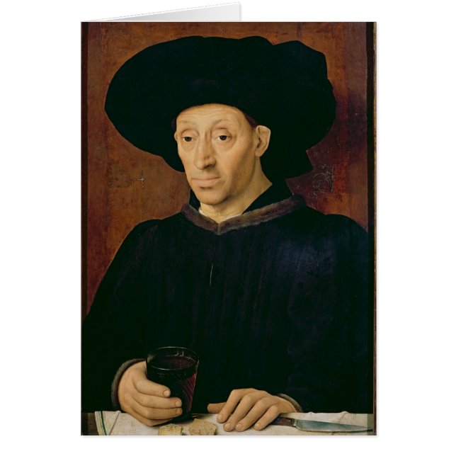 Man met een glas wijn (Voorkant)