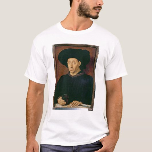 Man met een glas wijn t-shirt (Voorkant)