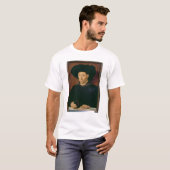 Man met een glas wijn t-shirt (Voorkant volledig)
