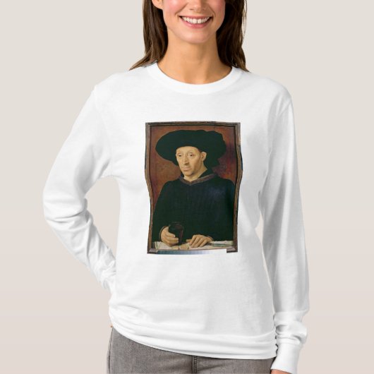Man met een glas wijn t-shirt (Voorkant)