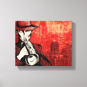 Man met een hoorn canvas afdruk (Voorkant)