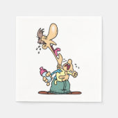 Man met een huilende Baby papieren servetten (Voorkant)