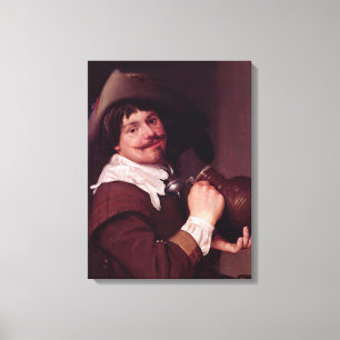 Man met een Jug Canvas Afdruk