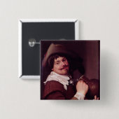 Man met een Jug Vierkante Button 5,1 Cm (Voorkant /achterkant)