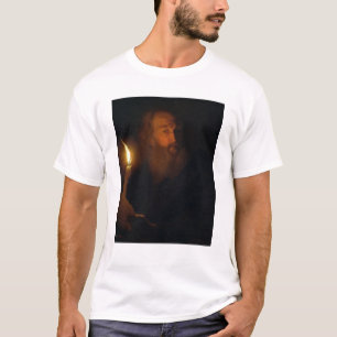 Man met een kaars t-shirt
