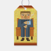 Man met een kop koffie cadeaulabel (Voorkant)