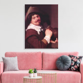 Man met een kruik canvas afdruk (Insitu (Woonkamer))