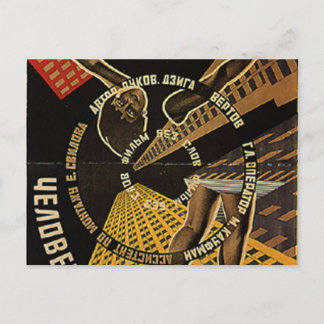 Man met een Poster Filmcamera Briefkaart