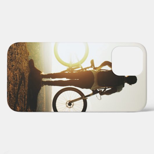 Man met fiets Case-Mate iPhone case (Achterkant (horizontaal))