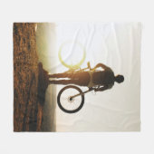 Man met fiets fleece deken (Voorkant (Horizontaal))