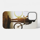 Man met fiets iPhone hoesje (Achterkant horizontaal)