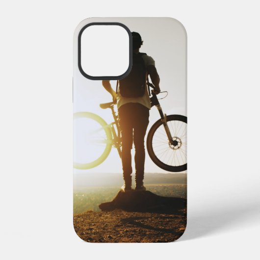 Man met fiets iPhone hoesje (Achterkant)