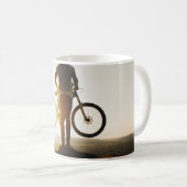 Man met fiets koffiemok (Voorkant rechts)