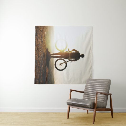Man met fiets wandkleed (In Situ (horizontaal))