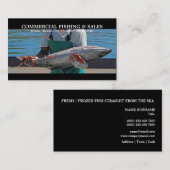 Man met fotografie tonijn | Personaliseren Visitekaartje (Voorkant / Achterkant)