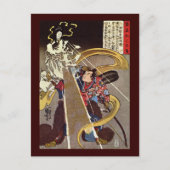 Man met Fox Goddess Kuniyoshi Fine Art Briefkaart (Voorkant)