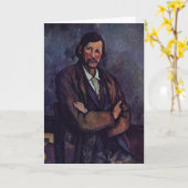 Man met gekruiste armen - Paul Cezanne - C1866 Kaart (Gele Bloem)