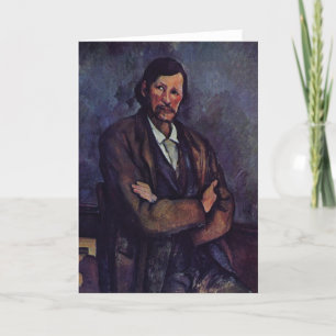Man met gekruiste armen - Paul Cezanne - C1866 Kaart