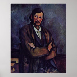 Man met gekruiste armen - Paul Cezanne - C1866 Poster