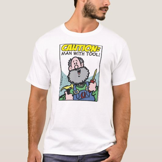 Man met gereedschap t-shirt (Voorkant)