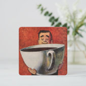 Man met Giant Cup Kaart (Staand voorkant)