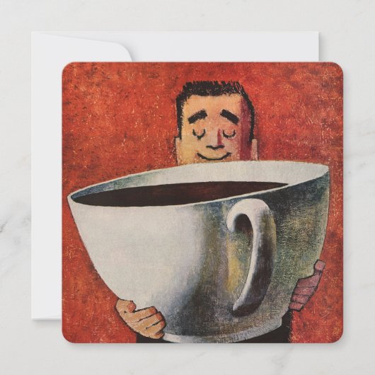 Man met Giant Cup Kaart (Voorkant)