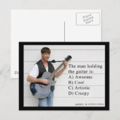 man met gitaar briefkaart (Voorkant / Achterkant)