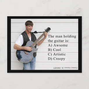 man met gitaar briefkaart