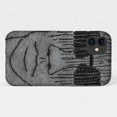Man met glazen portrettekening Case-Mate iPhone case (Achterkant (horizontaal))