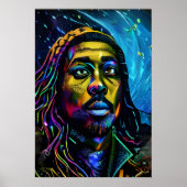 Man met gouden huid | AI Art Poster (Voorkant)