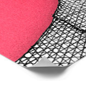  man met grappige roze snor poster (Hoek)