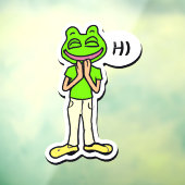 Man met kikkervisje voor glimlachen raamsticker (Vel 3)