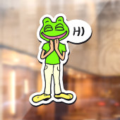 Man met kikkervisje voor glimlachen raamsticker (Vel 2)