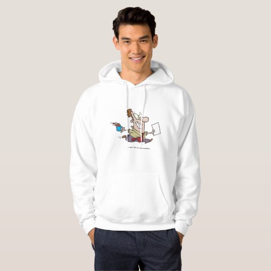 Man met koffie hoodie (Voorkant volledig)