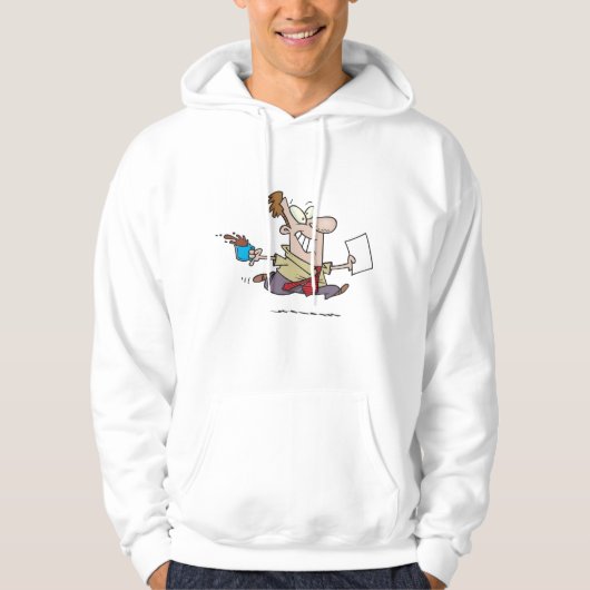 Man met koffie hoodie (Voorkant)